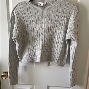 DKNY Jeans Light Gray Cable Knit Sweater. XS. Like new. Soft.